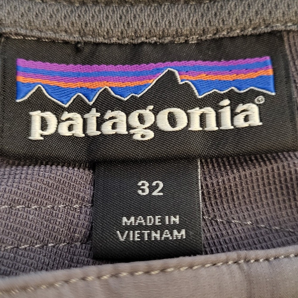 Patagonia Gray Technical Hiking Pants Straight Leg Adjustable Hem Mens 32 - Picture 10 of 12